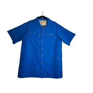 Habit Solar Factor Blue SPF 40 Vented Fishing Hiking Mens Medium Shirt